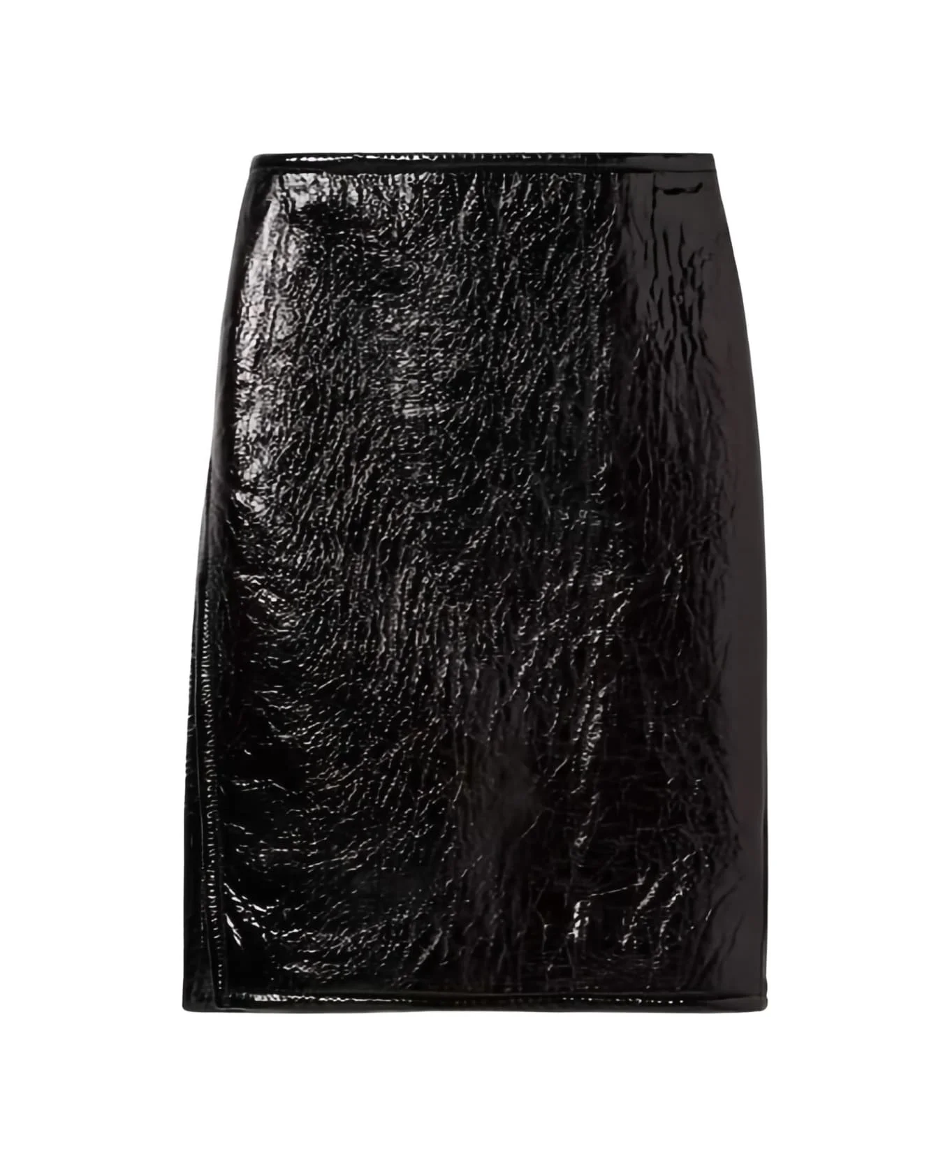 Leather Midi Skirt - 1