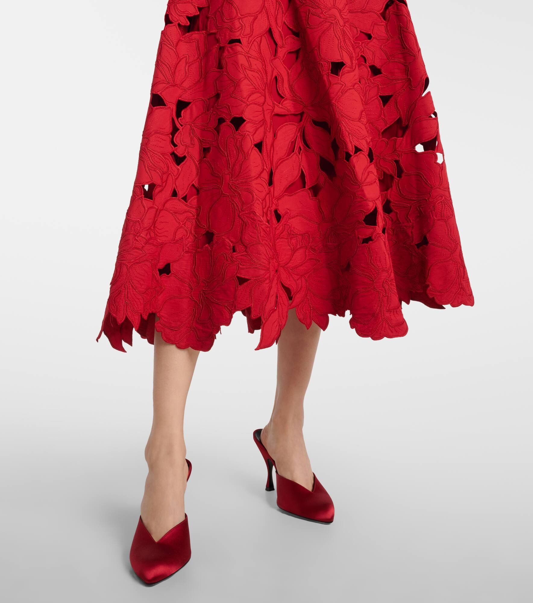 Audrey peplum lace midi dress - 6