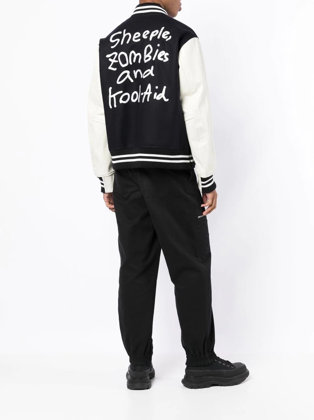 slogan print bomber jacket - 2