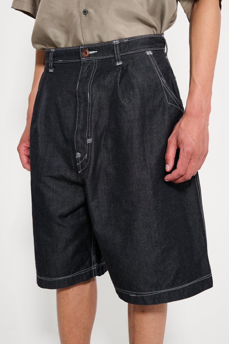 Comme Des Garçons JUNYA WATANABE MAN WIDE LEG PLEATED SHORTS BLACK outlook