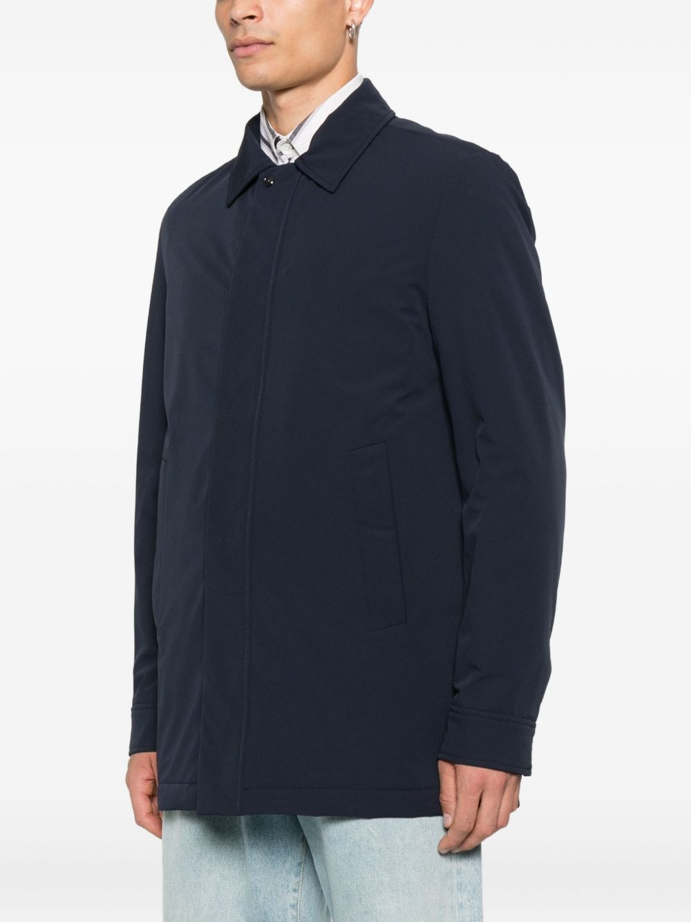 x Loro Piana buttoned welt-pocket coat - 3