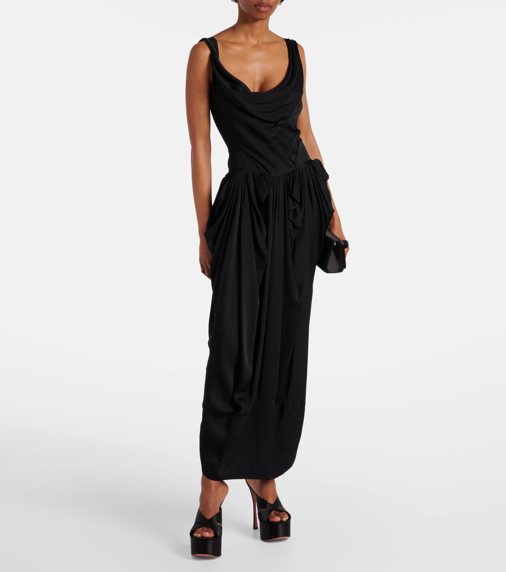 Salma 155 satin platform mules - 3