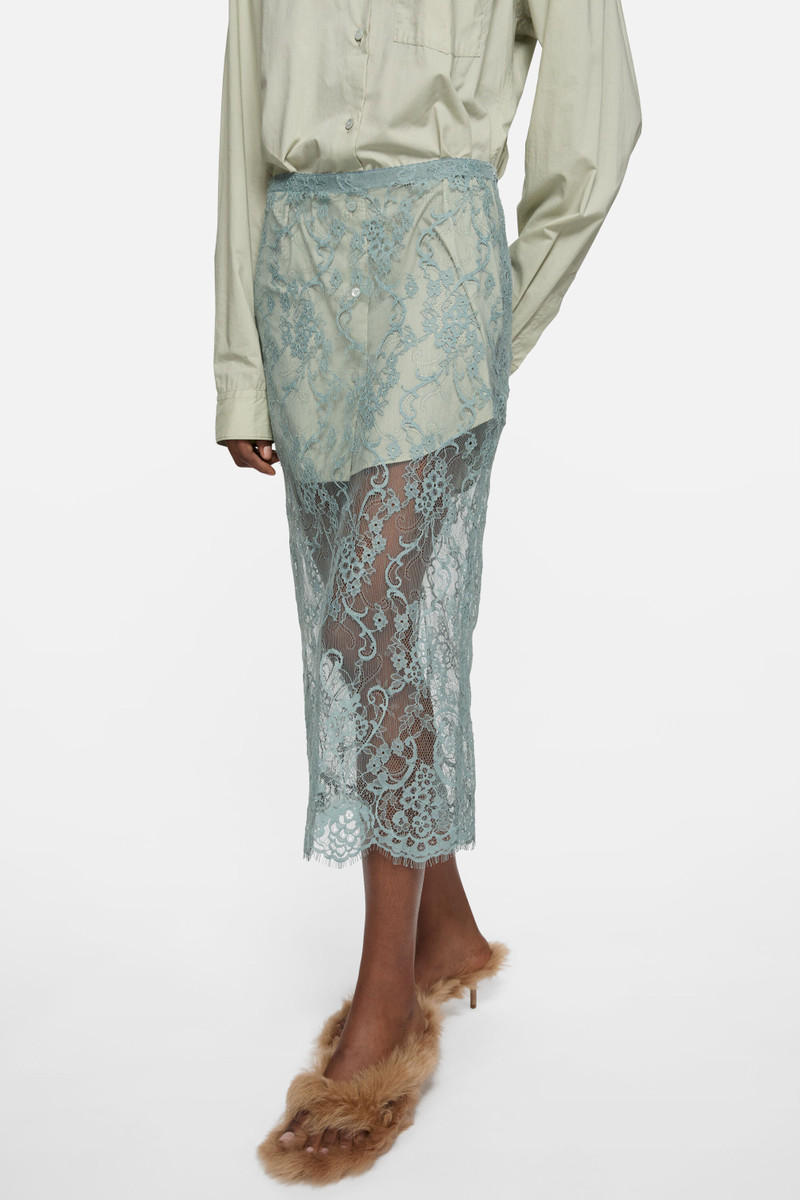 Layered shirt dress - Eucalyptus green 4