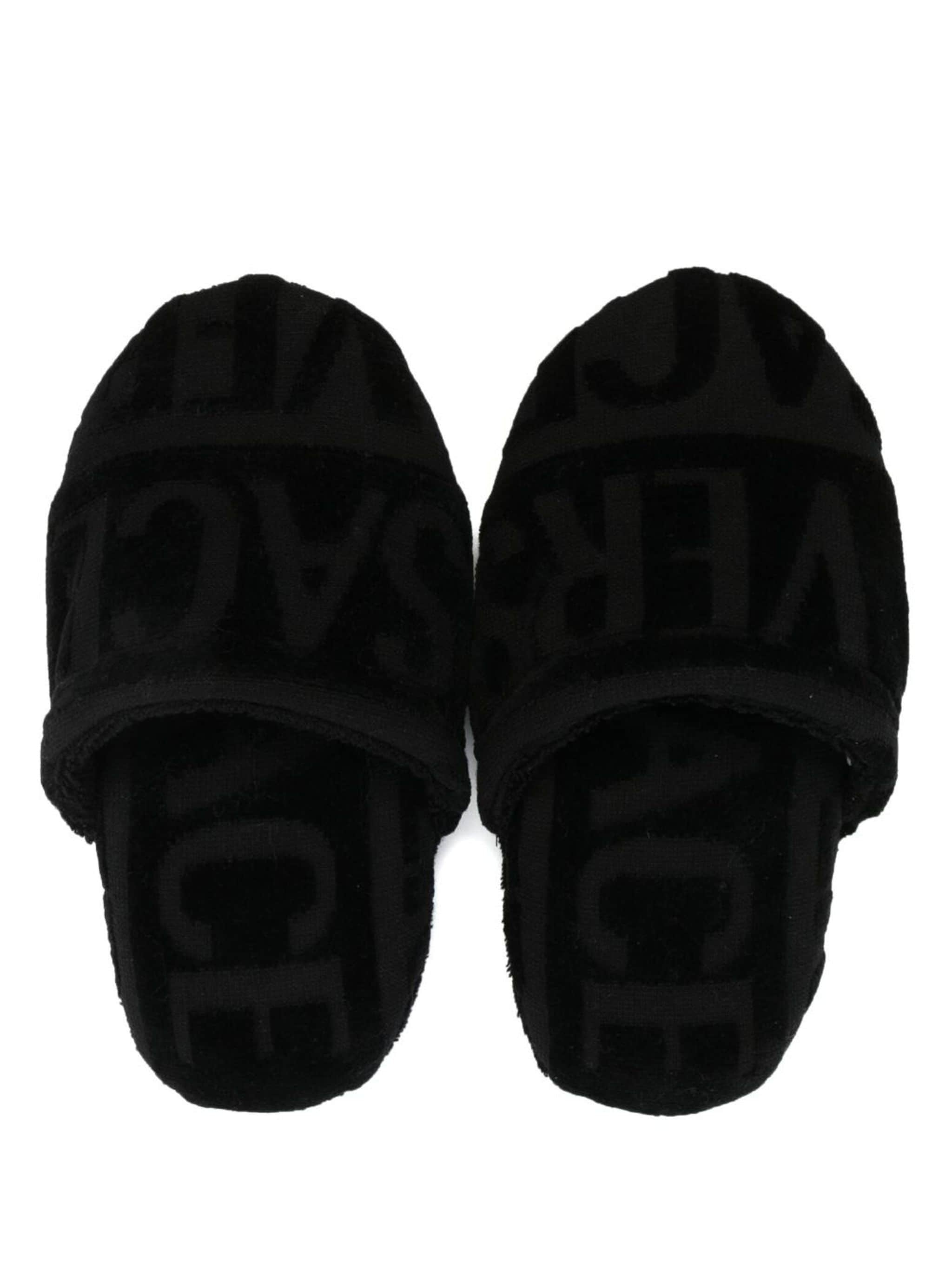 logo towelling-finish slippers - 4
