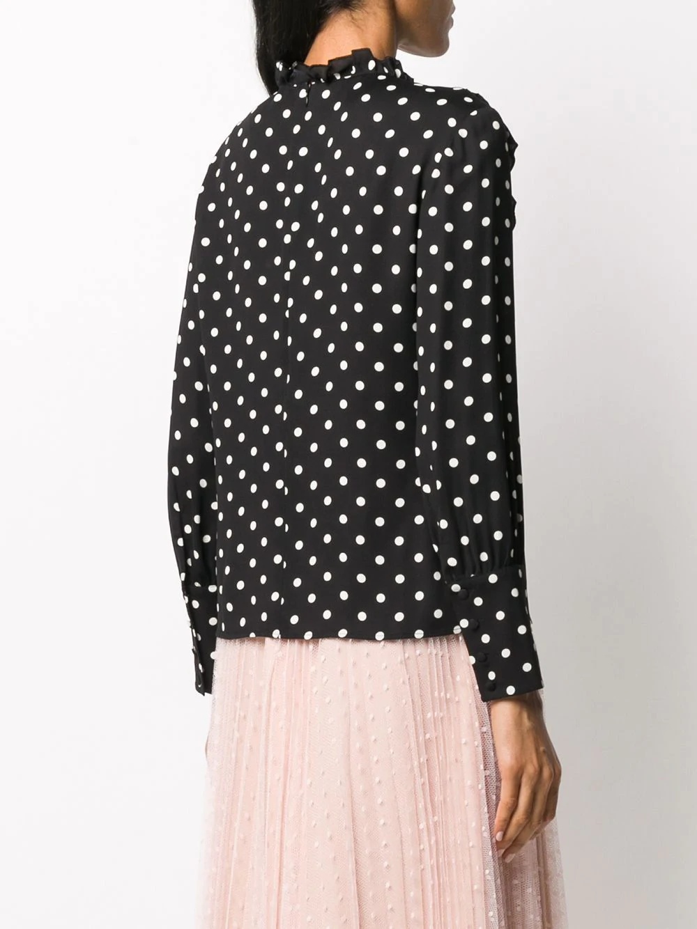 polka dot ruffled top - 4