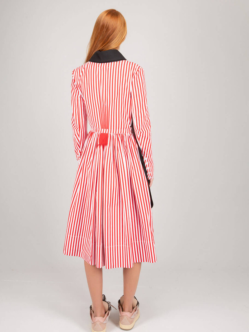 Striped Cotton Midi Dress 3