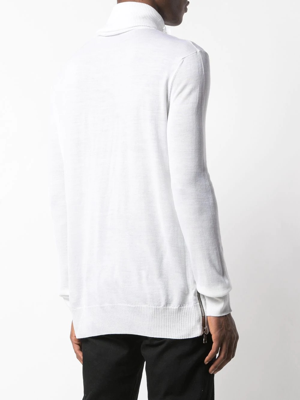 logo intarsia turtleneck jumper - 4