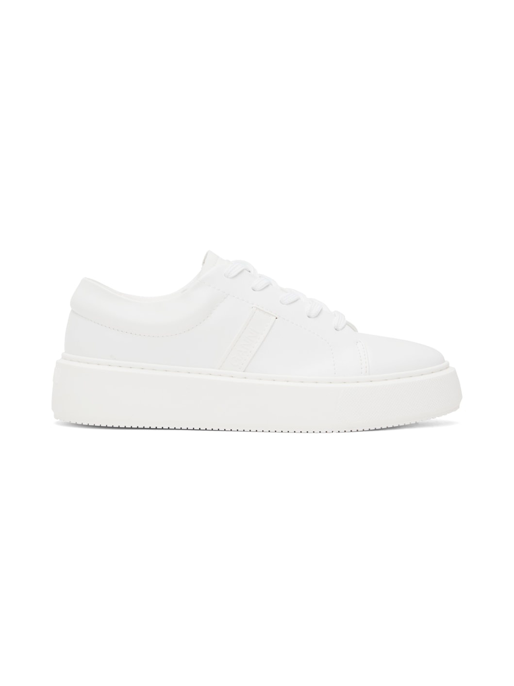 White Sporty Mix Cupsole Sneakers - 1