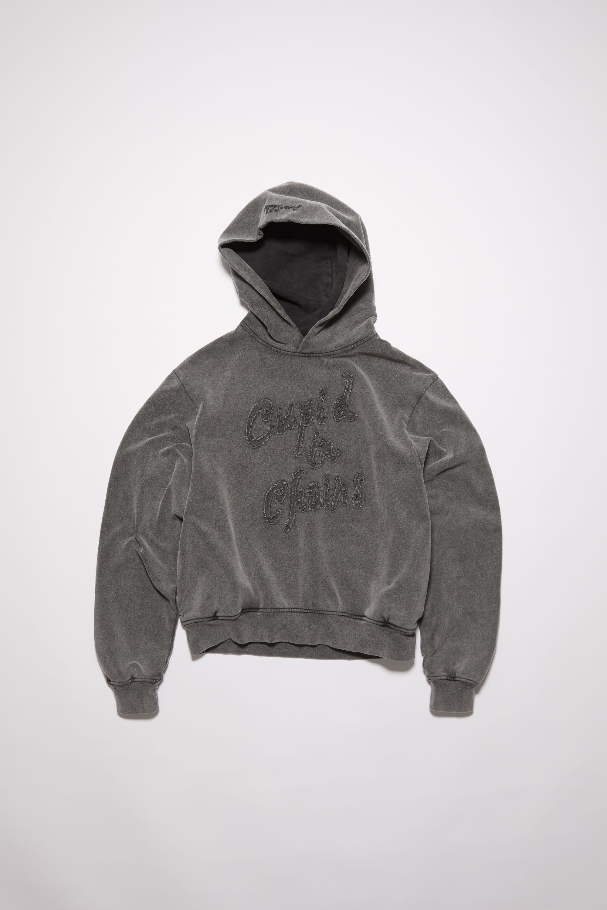 Acne Studios Graphic hooded sweater - Faded black - FN-WN