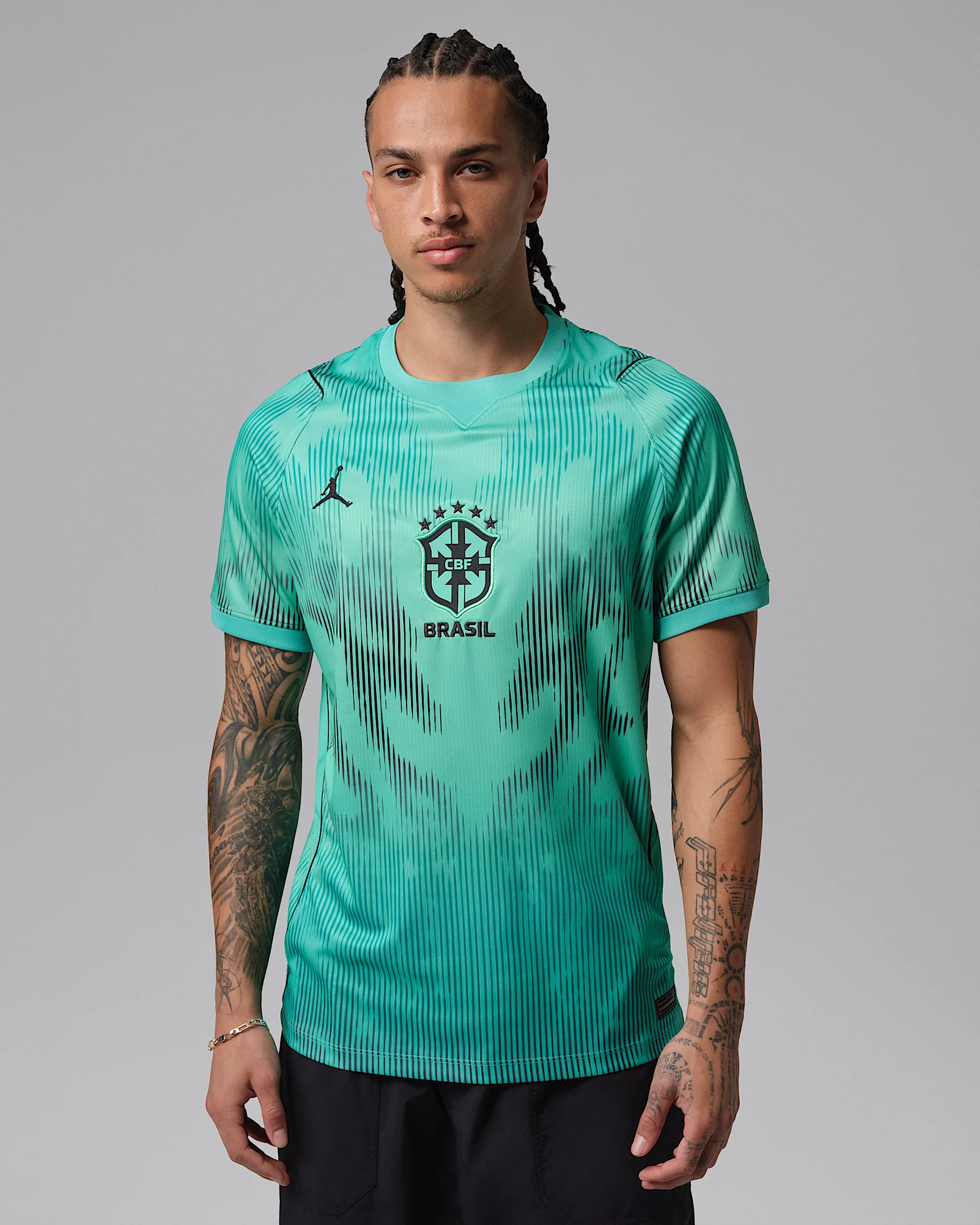 Brazil 2026 Stadium Goalkeeper Men's Jordan Dri-FIT Soccer Short-Sleeve Replica Jersey - 1