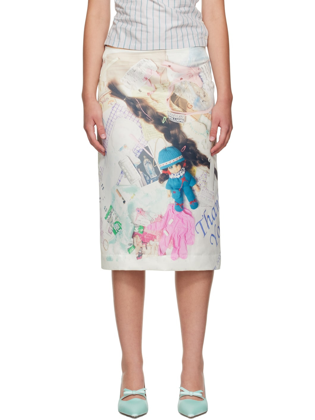 Multicolor Printed Midi Skirt - 1