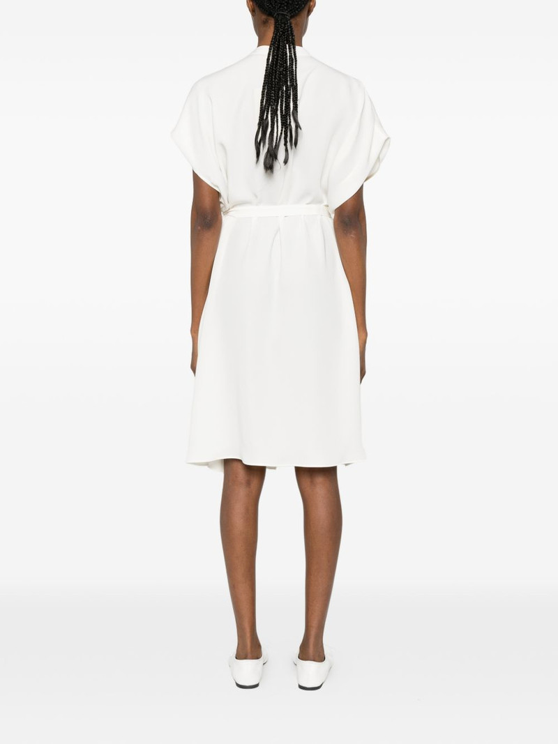 band-collar short-sleeve midi dress 4