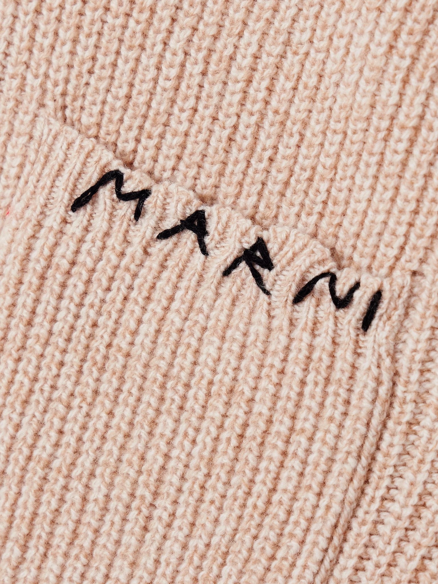 Embroidered wool sweater Beige - 4