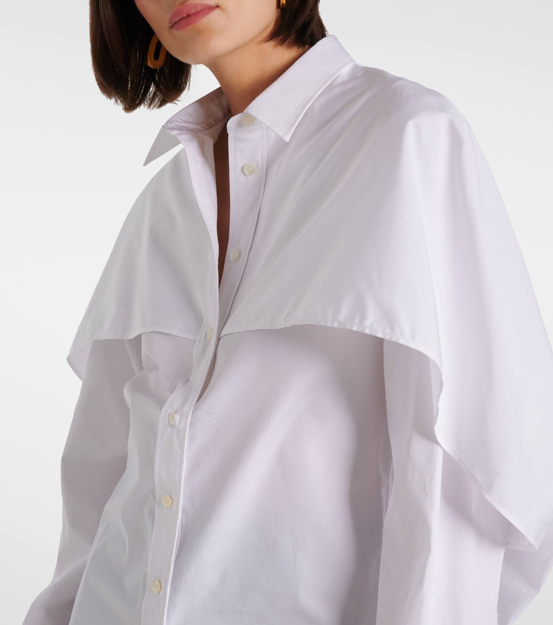 Caped cotton blouse - 4