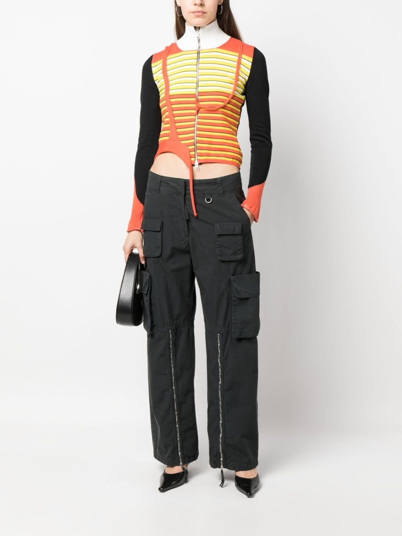 OTTOLINGER asymmetric stripe-pattern cardigan outlook