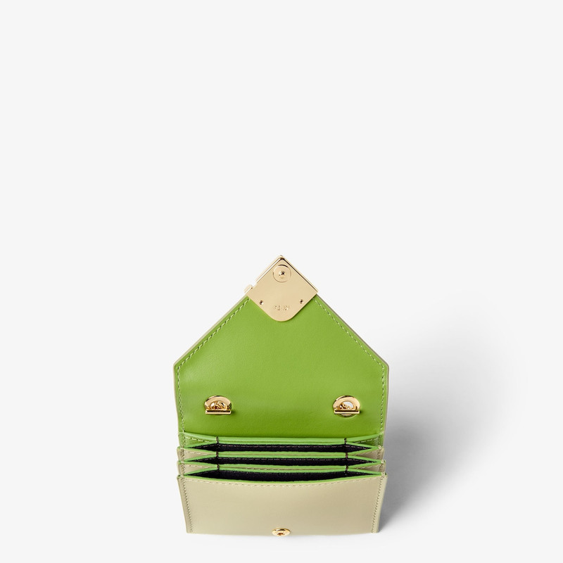 FF Diamonds Card Case Green leather card case 3