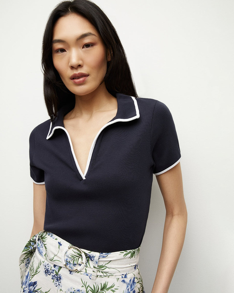 VERONICA BEARD KEARNEY RIBBED TEE outlook