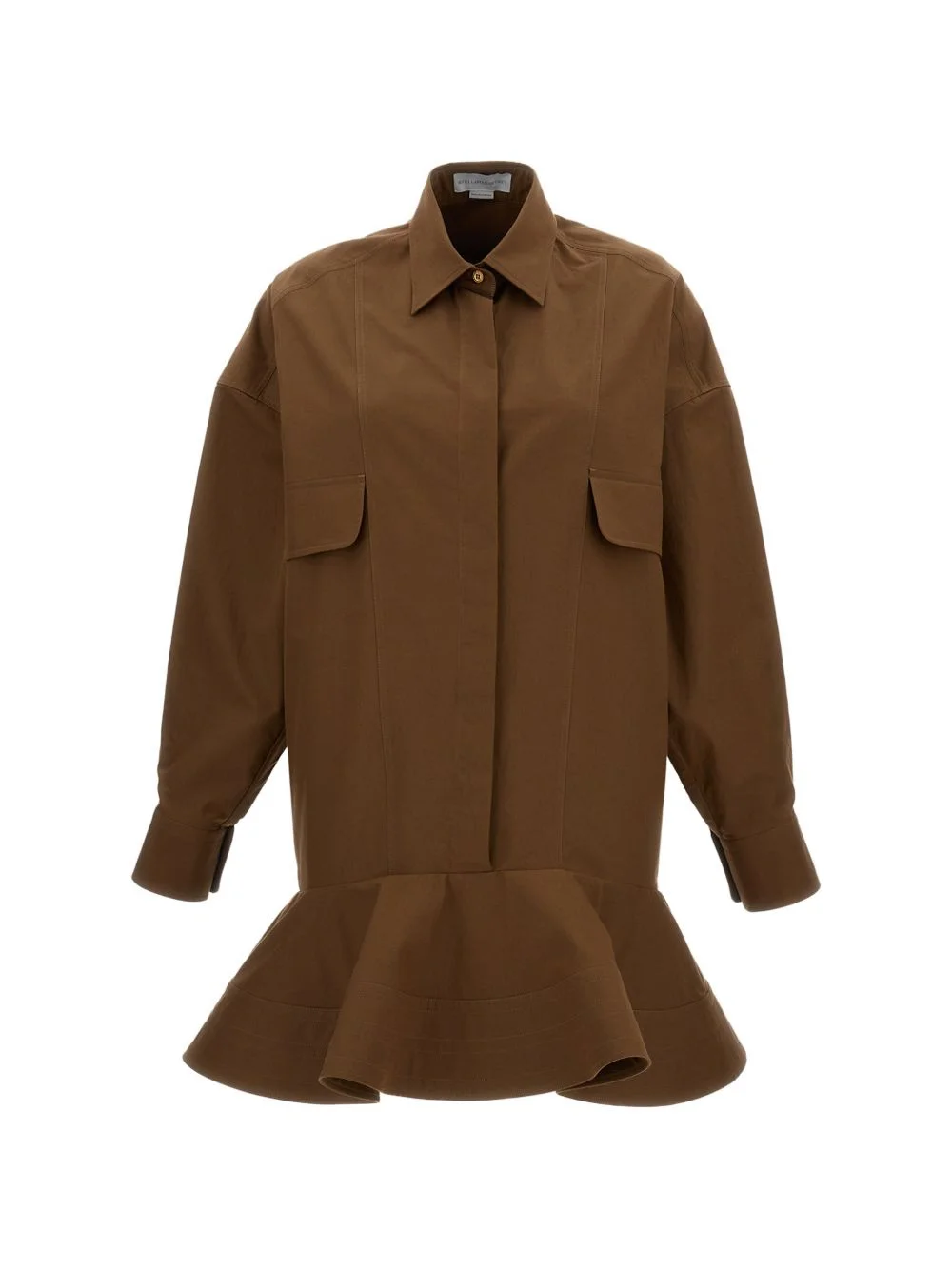 ruffled-hem mini dress - 1