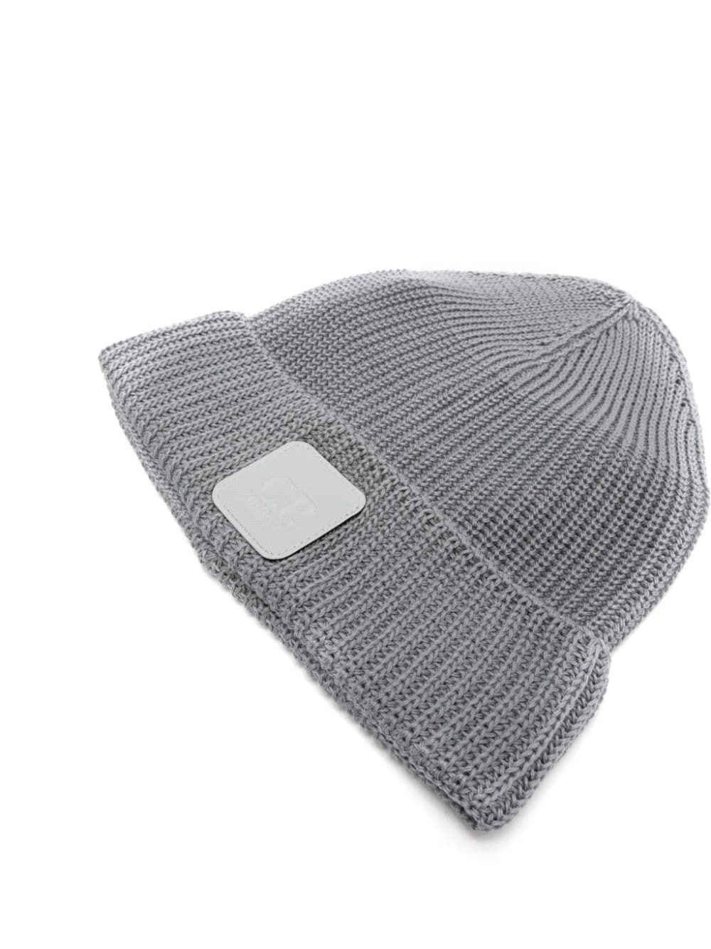 logo-patch ribbed beanie - 2