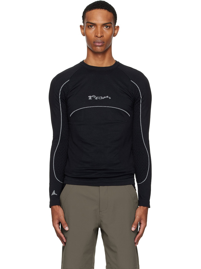 Black Seamless Long Sleeve T-shirt 1