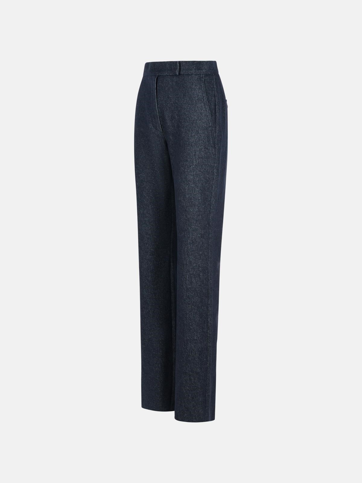 'GALIZIA' BLUE COTTON PANTS - 2