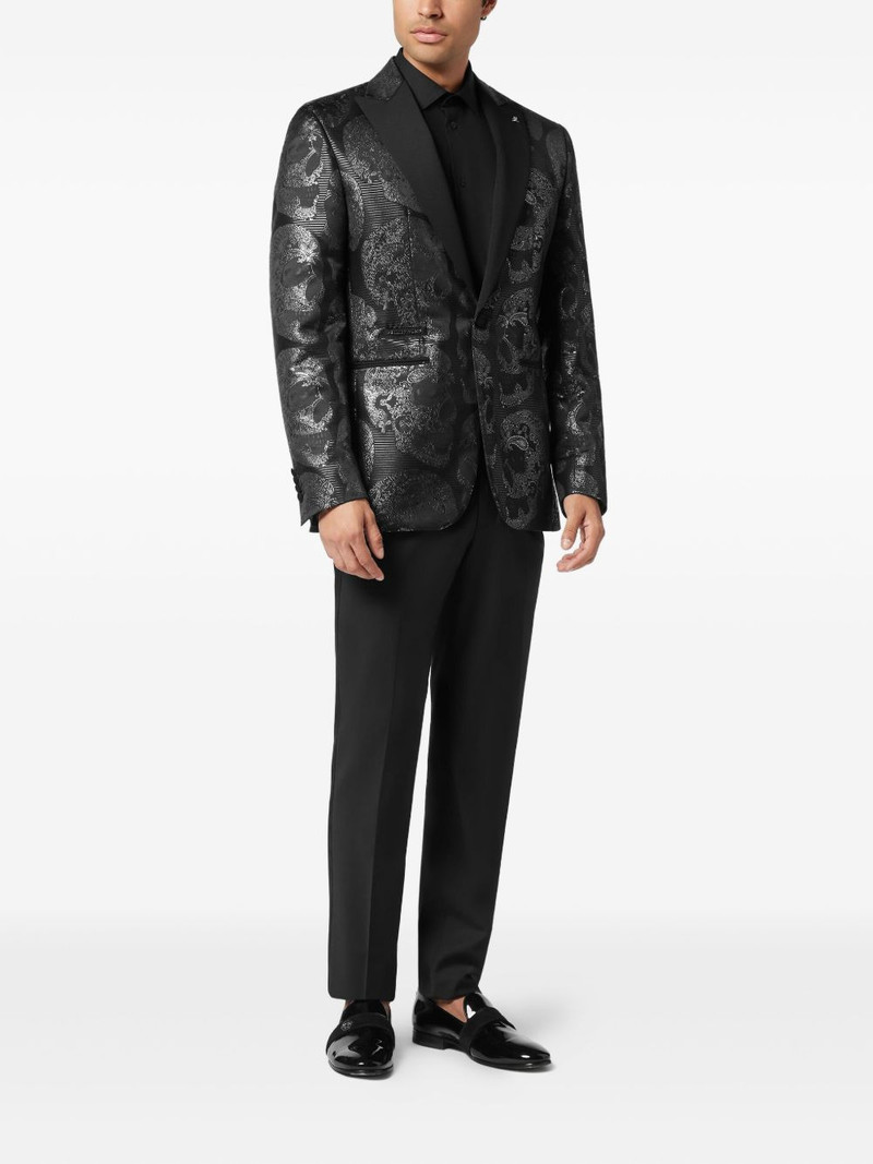 PHILIPP PLEIN skull jacquard blazer outlook