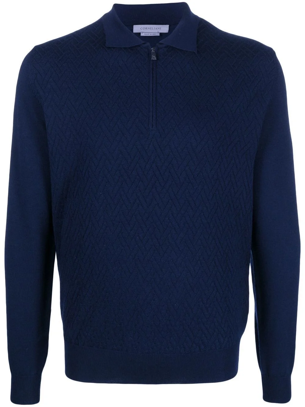 long-sleeve polo jumper - 1