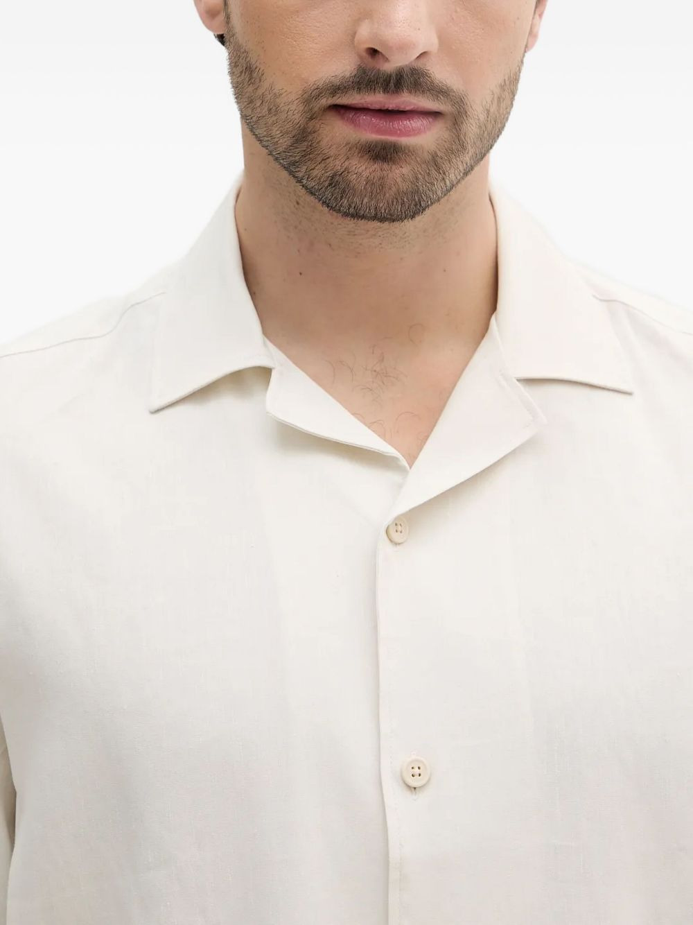 revere-collar short-sleeve shirt - 4