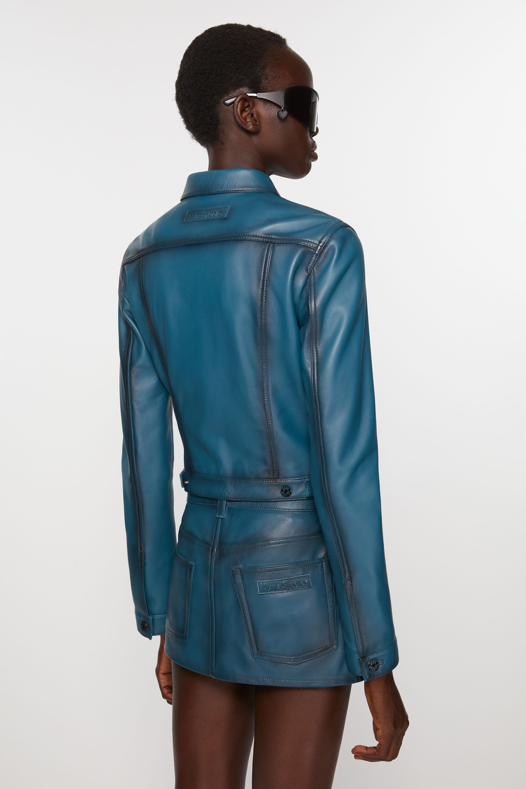 Leather jacket - Blue - 4