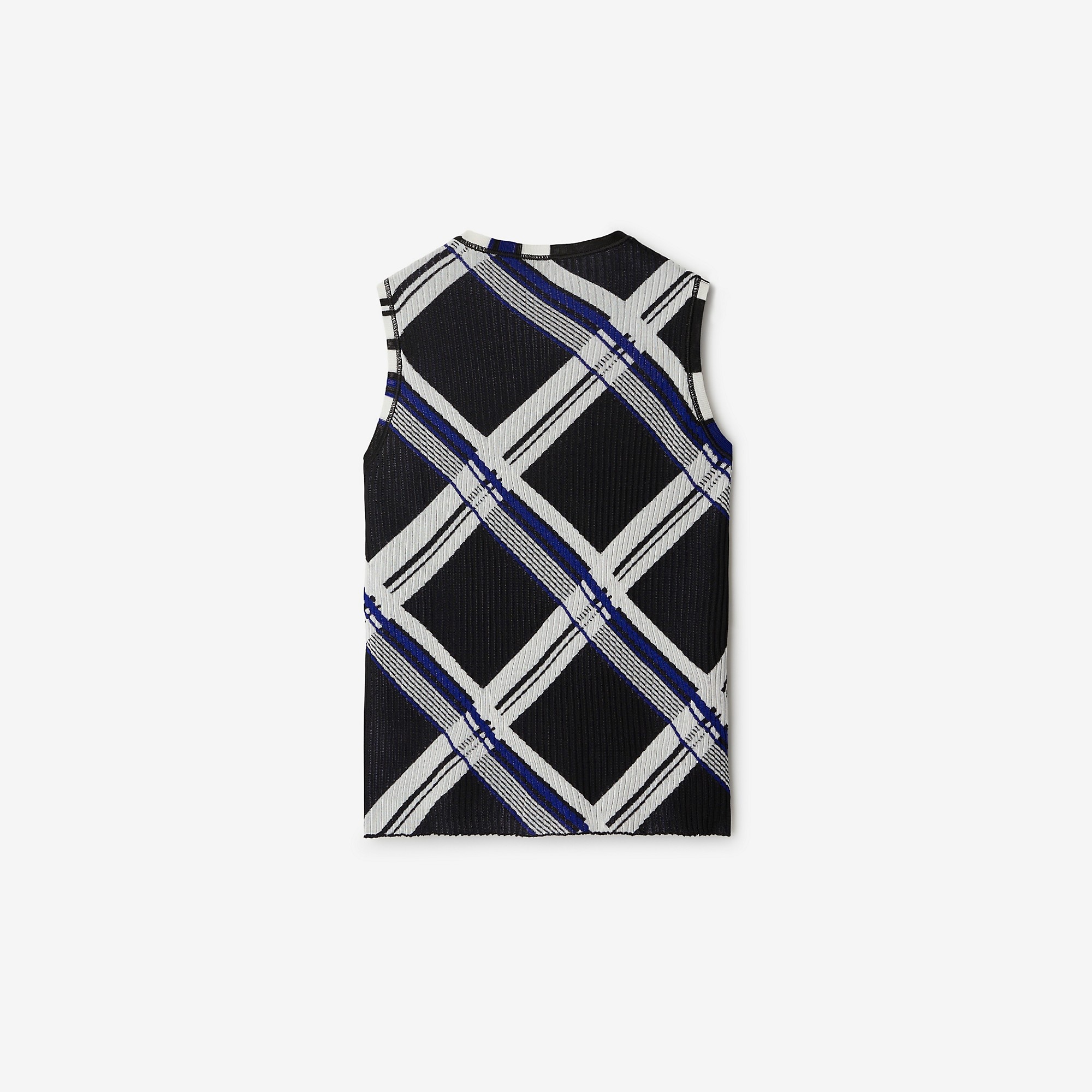 Check Silk Vest - 5