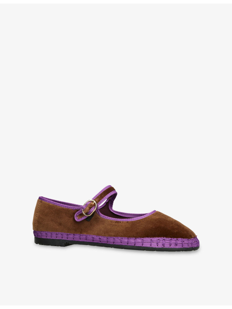 Archer Velvet Mary-Jane Flats 3