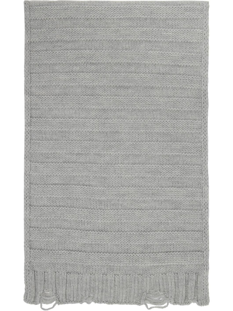 MM6 Maison Margiela Gray Wool Scarf outlook