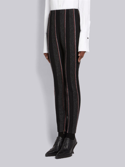 Thom Browne Black Stripe British Wool Woven Legging outlook