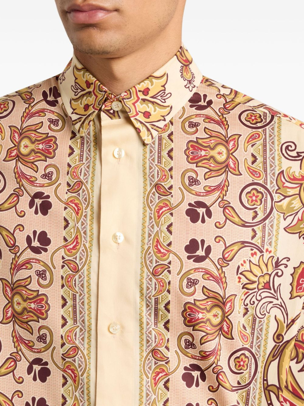paisley-print cotton shirt - 5