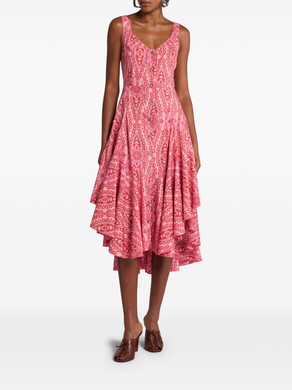 medallion-motif sleeveless dress - 2