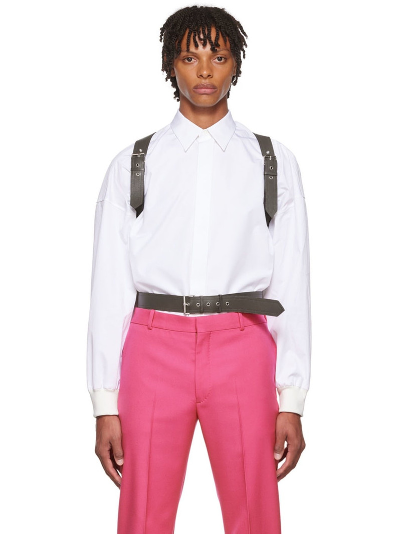 Grey Leather Harness 1