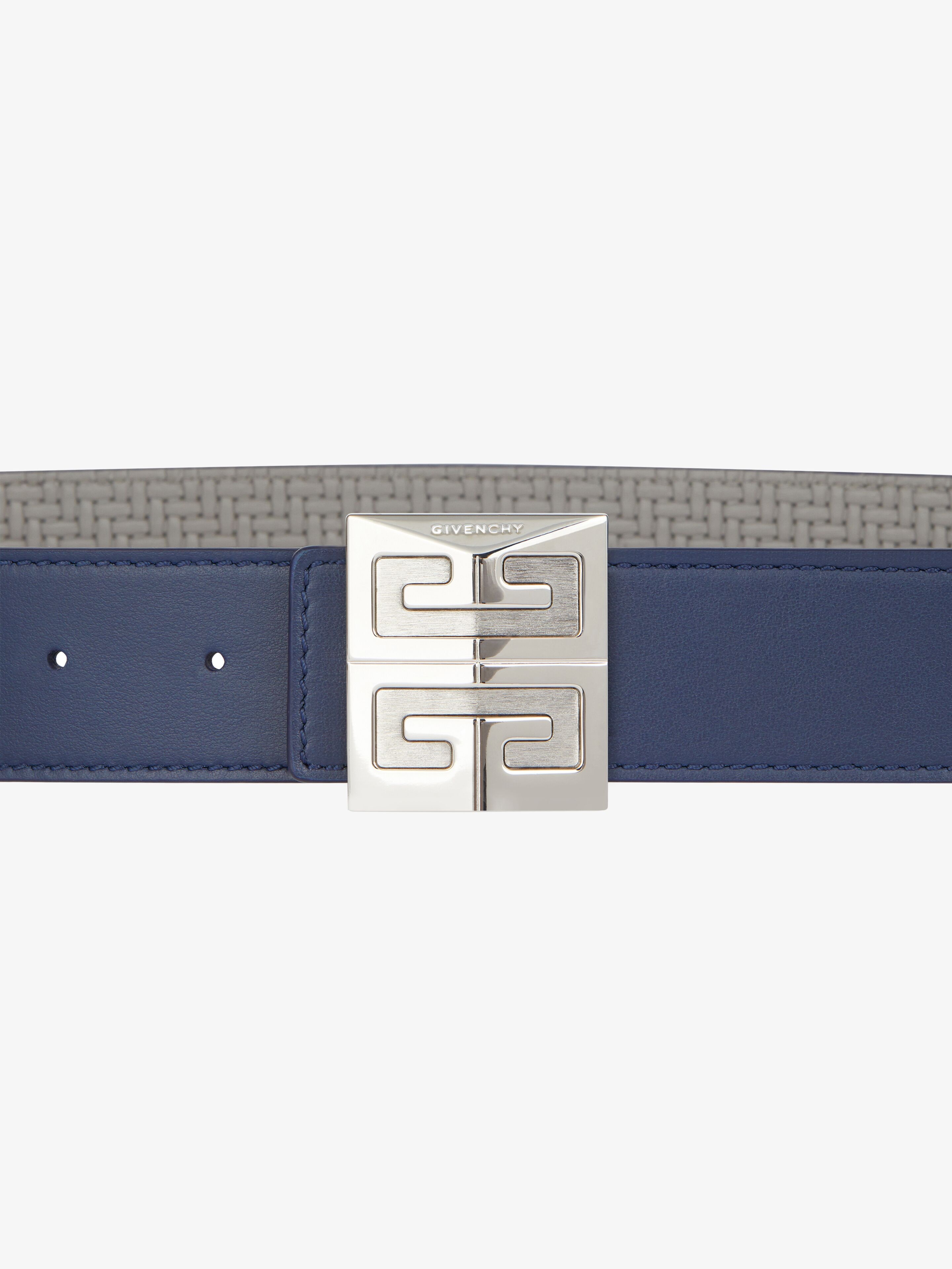 4G REVERSIBLE BELT IN BRAIDED-EFFECT LEATHER - 5