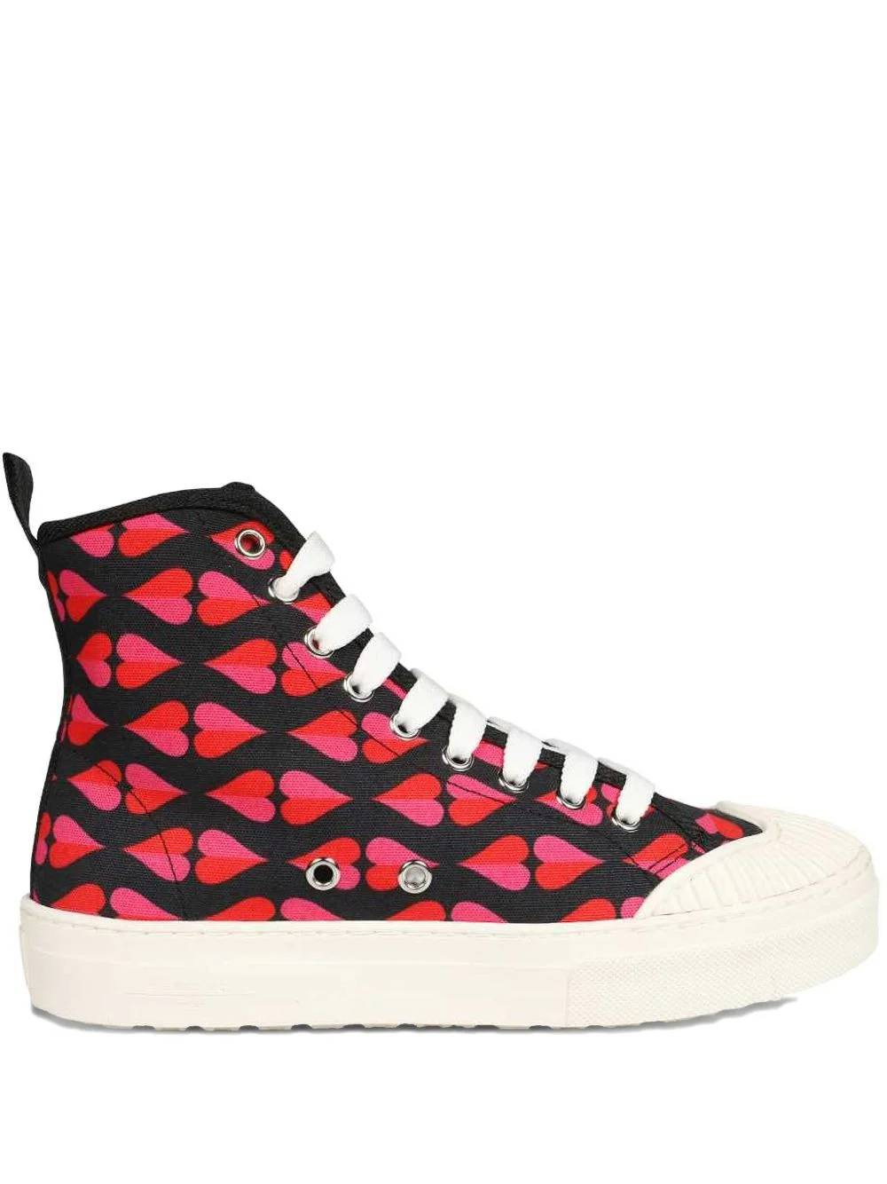 heart-print high-top sneakers - 1