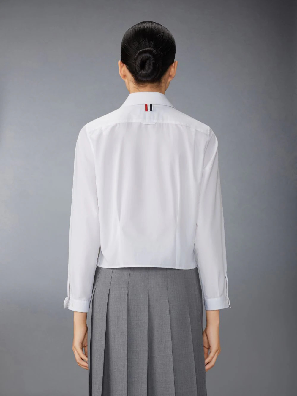 Long Sleeve Tucked Blouse - 2