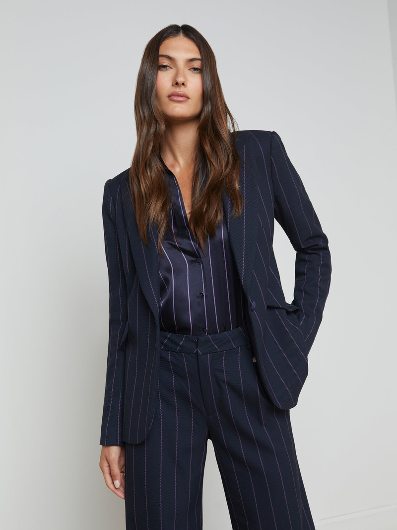 L'AGENCE Chamberlain Pinstriped Blazer outlook