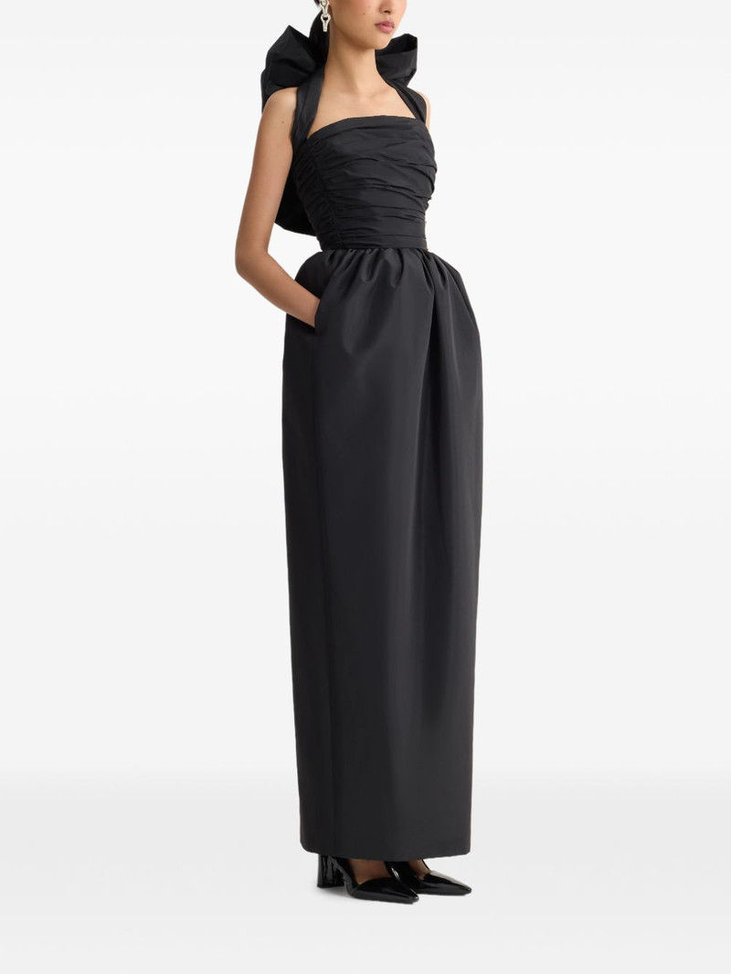 PATOU bow-detail black dress outlook
