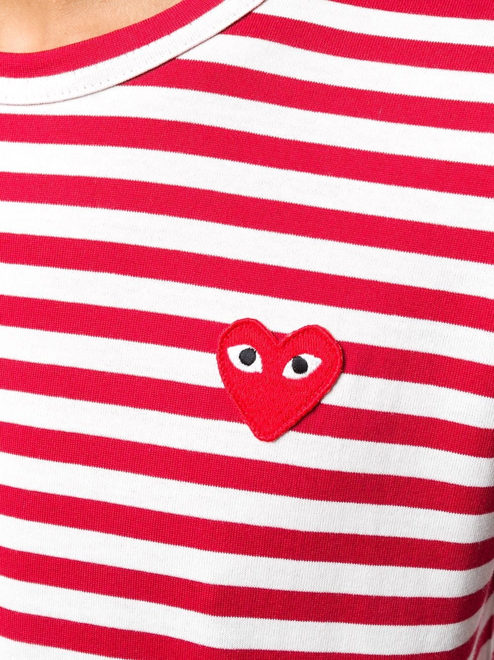 heart patch striped sweatshirt - 5