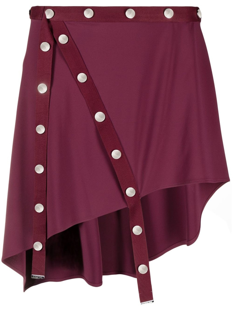 button-embellished asymmetric miniskirt 1