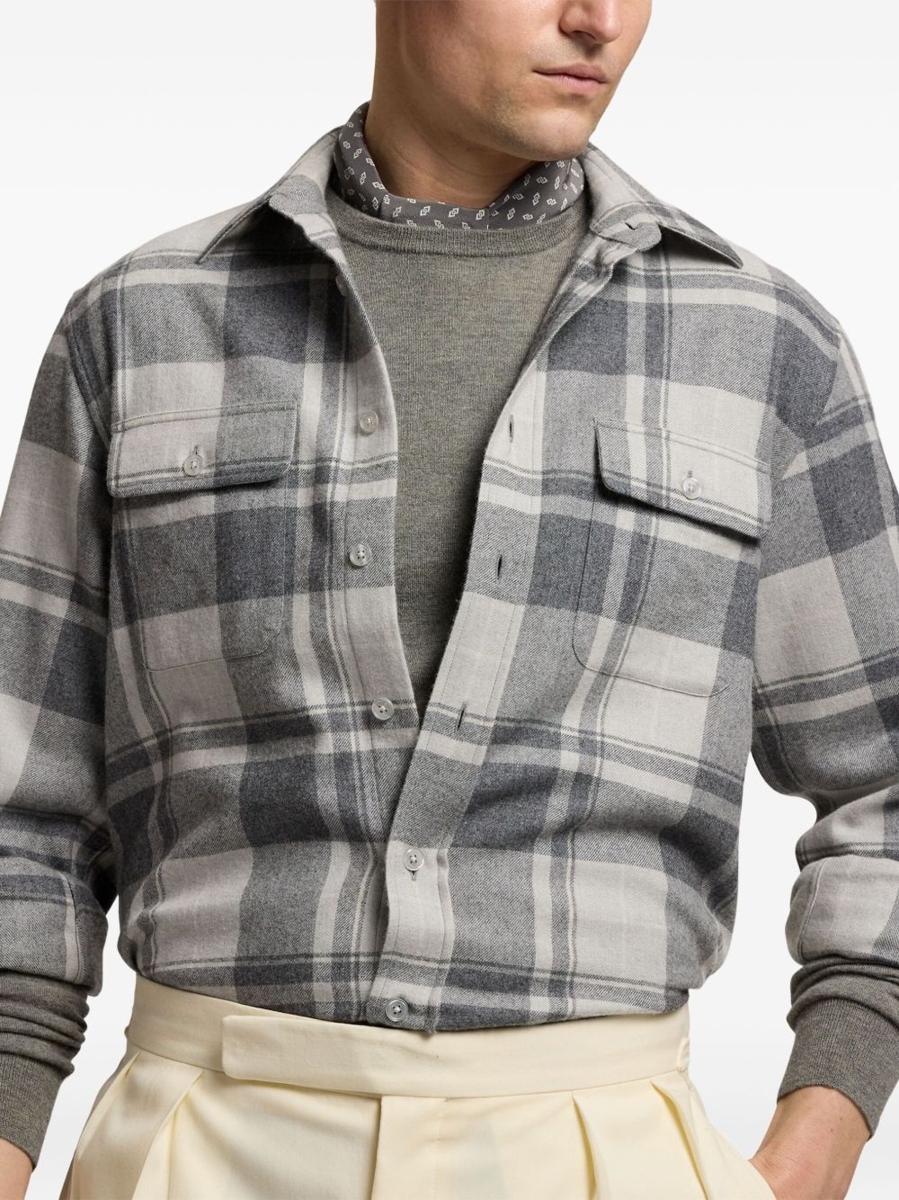 checked pocket shirt - 6