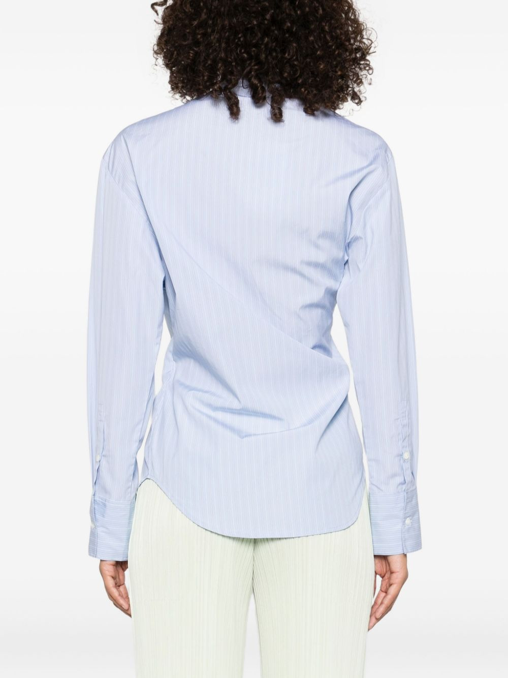 striped asymmetrical cotton shirt - 4