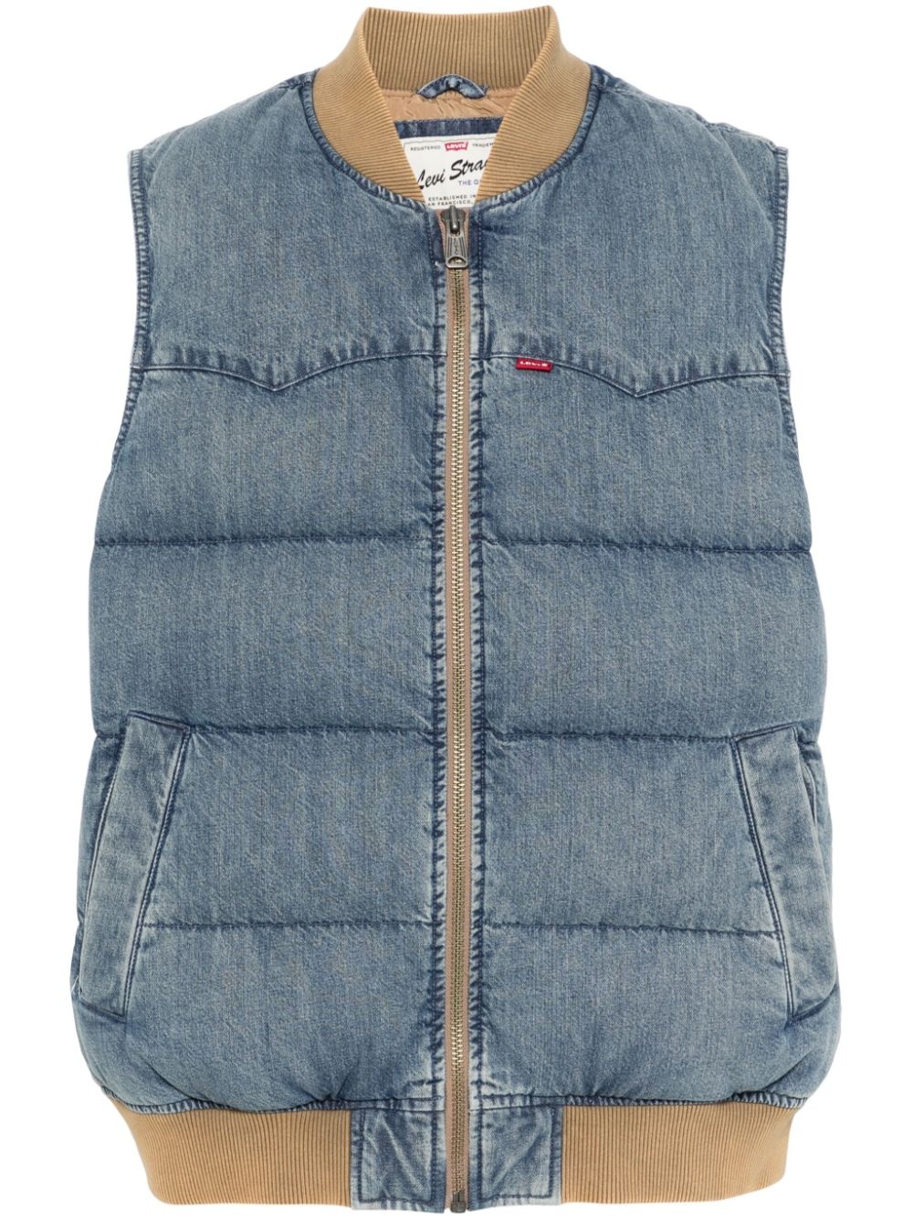 denim gilet - 1