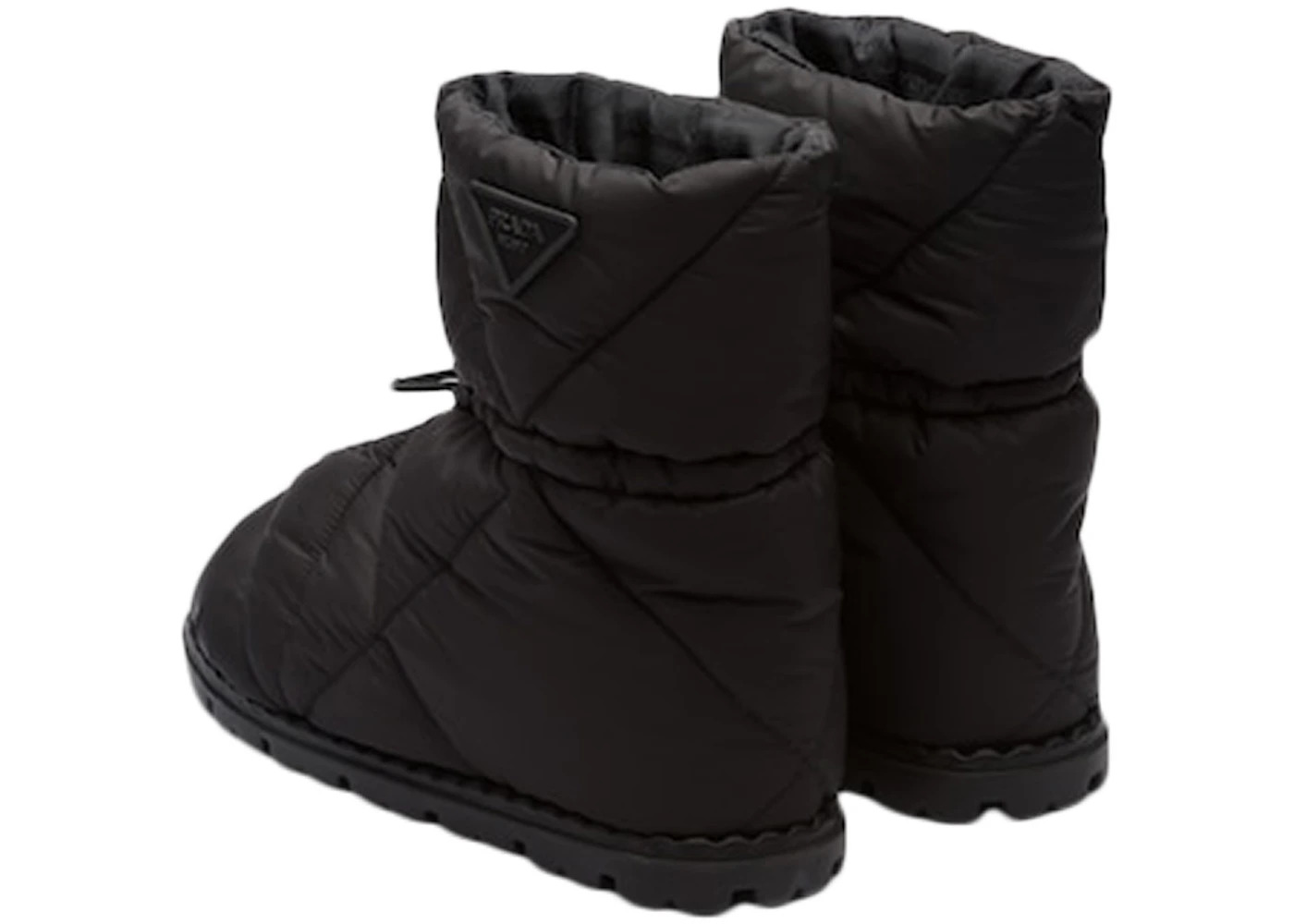 Prada Quilted Booties Black Nylon - 3