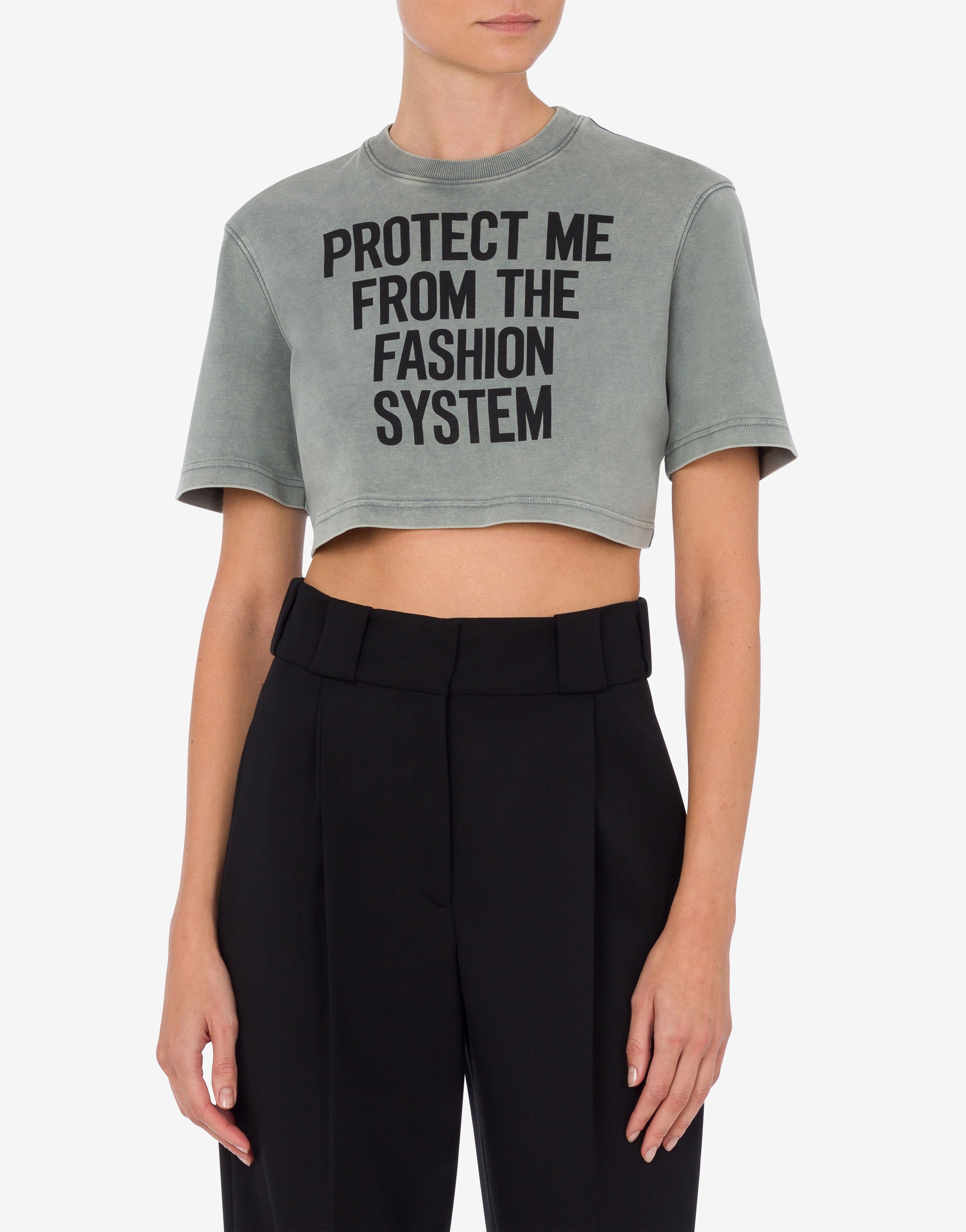 FASHION SYSTEM PRINT CROPPED T-SHIRT - 2