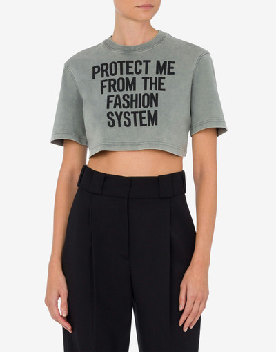 Moschino FASHION SYSTEM PRINT CROPPED T-SHIRT outlook