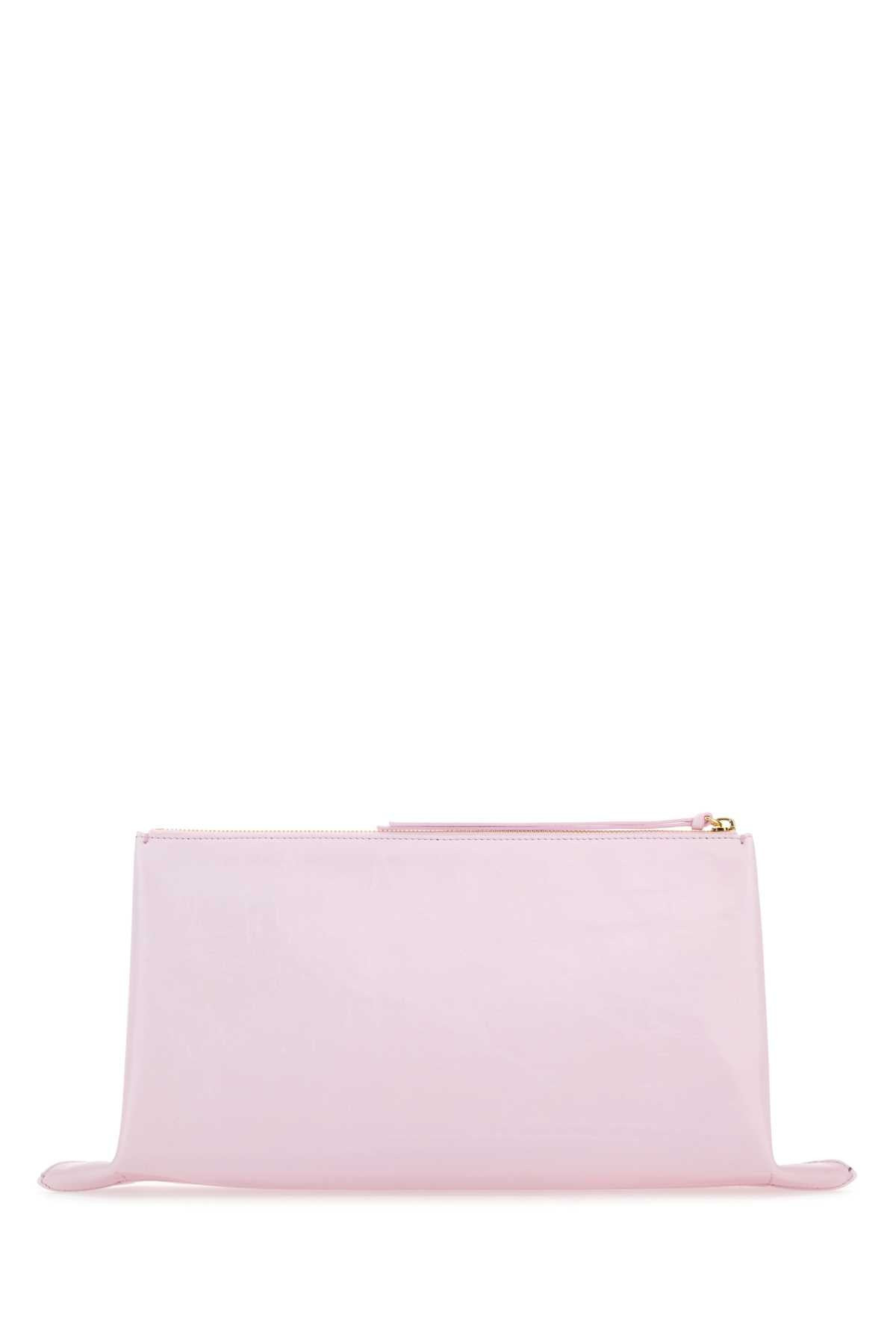 Jil Sander Women Pastel Pink Leather Medium Clutch - 3
